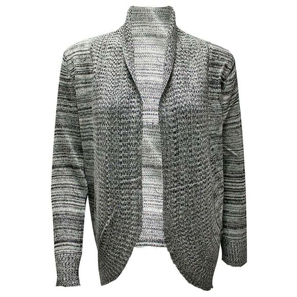 Gradient Knit Long Sleeve Cardigan Sweater - Picture 4 of 9